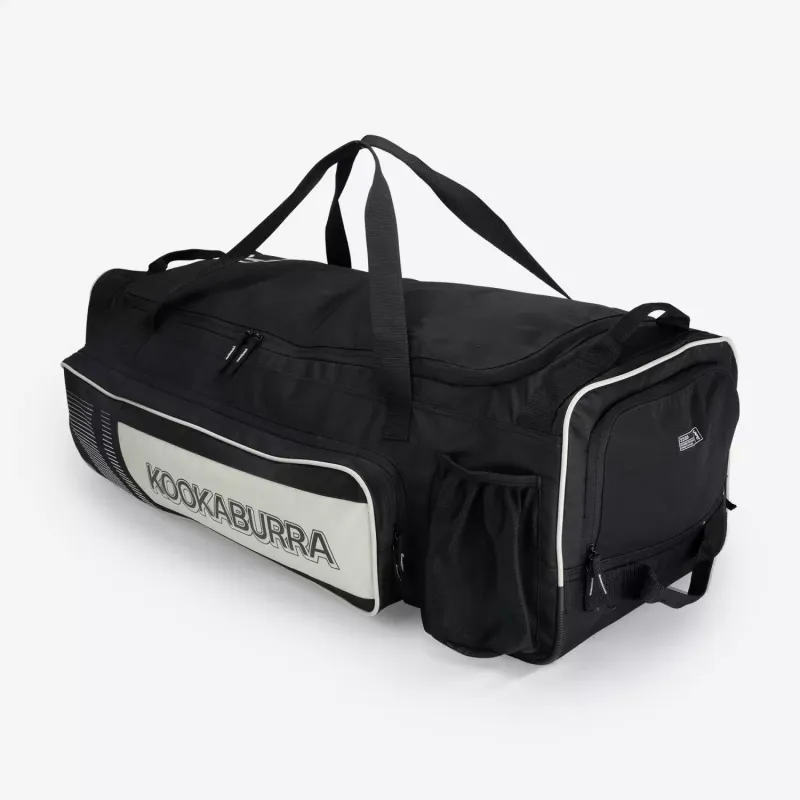 2026 Kookaburra Pro 3500 Black/ Bone Wheelie Cricket Bag Size – 92 x 33 x 30cm