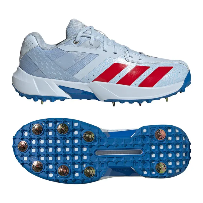 2026 adidas 22YDS Incurza Spike Cricket Shoes - Crystal Sky / Ruby Red