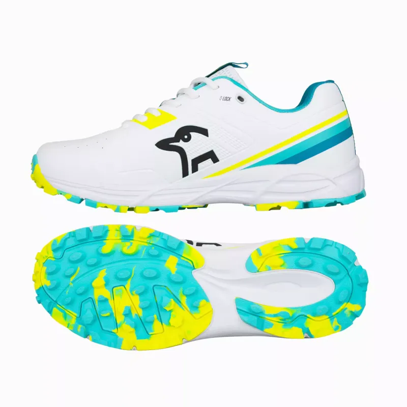 2026 Kookaburra KC 3.0 Rubber Soled Cricket Shoe Aqua/Yellow