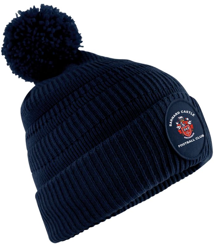 Barnard Castle FC French Navy Pom Pom Hat Barnard Castle FC French Navy Pom Pom Hat