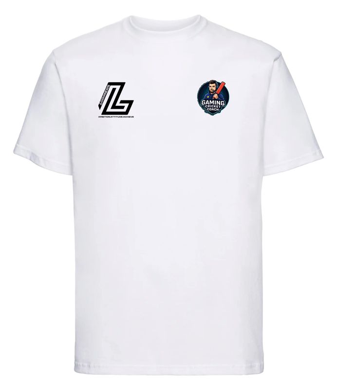 Gaming Cricket Coach White Tee