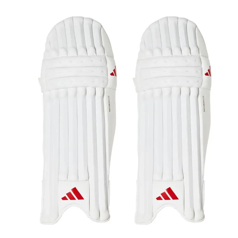 2025 adidas Incurza 4.0 White Red Batting Pads 2025 adidas Incurza 4.0 White Red Batting Pads