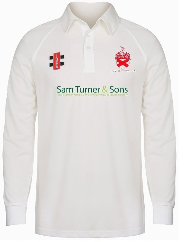 Scruton Matrix Long Sleeve Cricket Shirt Junior