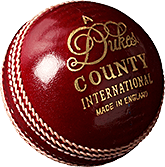 Dukes County International 'A' Red Cricket Balls Box of 6