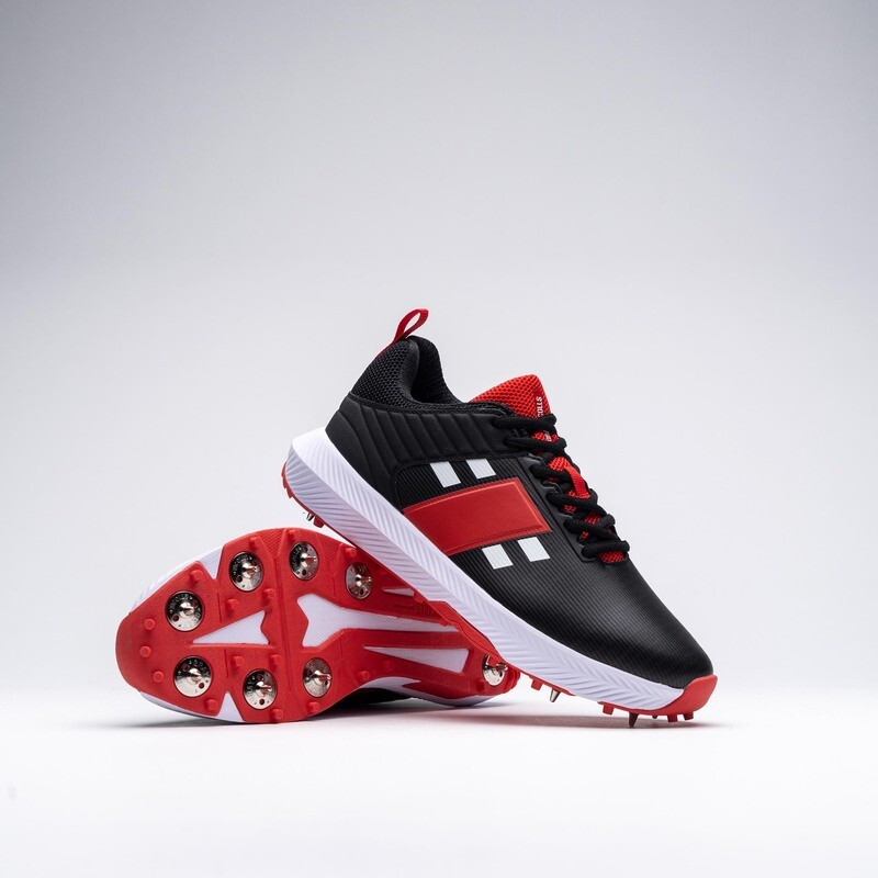 2026 Gray Nicolls Players 3.0 Spike Black Adult Cricket Shoes