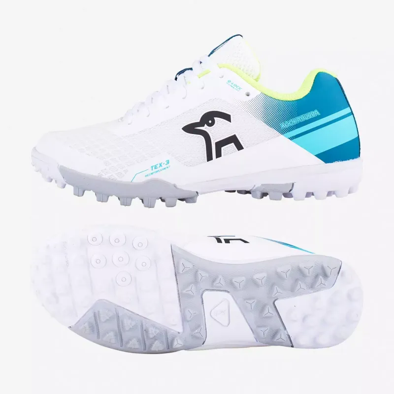 2024 Kookaburra KC 5.0 Rubber White/Teal Junior Cricket Shoes 2024 Kookaburra KC 5.0 Rubber White/Teal Junior Cricket Shoes
