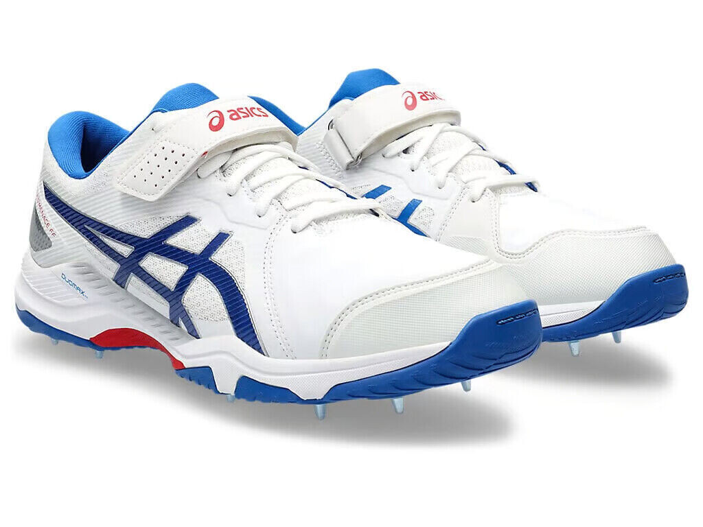SUMMER SALE!  - Asics Unisex Speed Menace FF Bowling Cricket Shoes - White / Blue