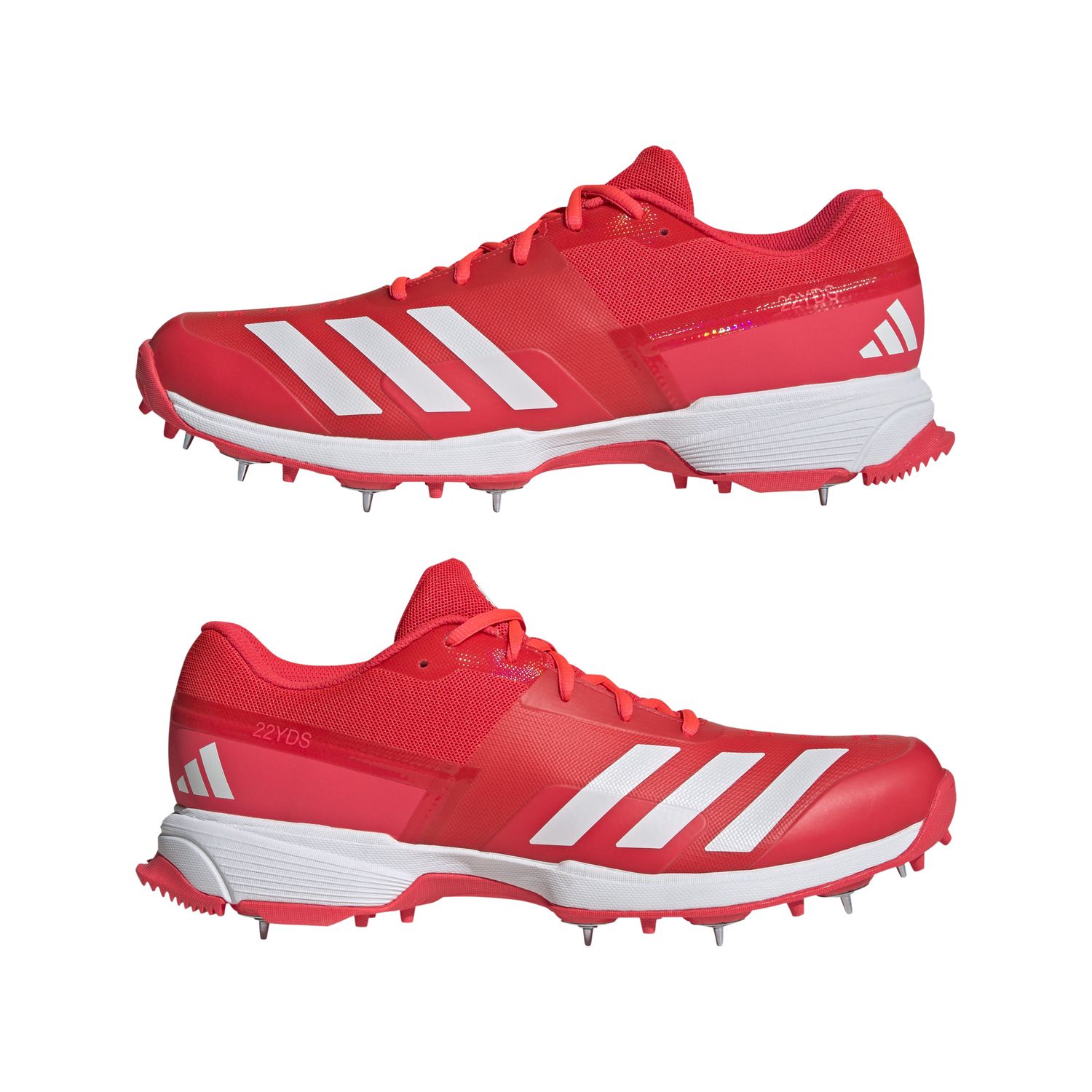 2025 adidas 22YDS Full Spike Lucid Red Cricket Shoes