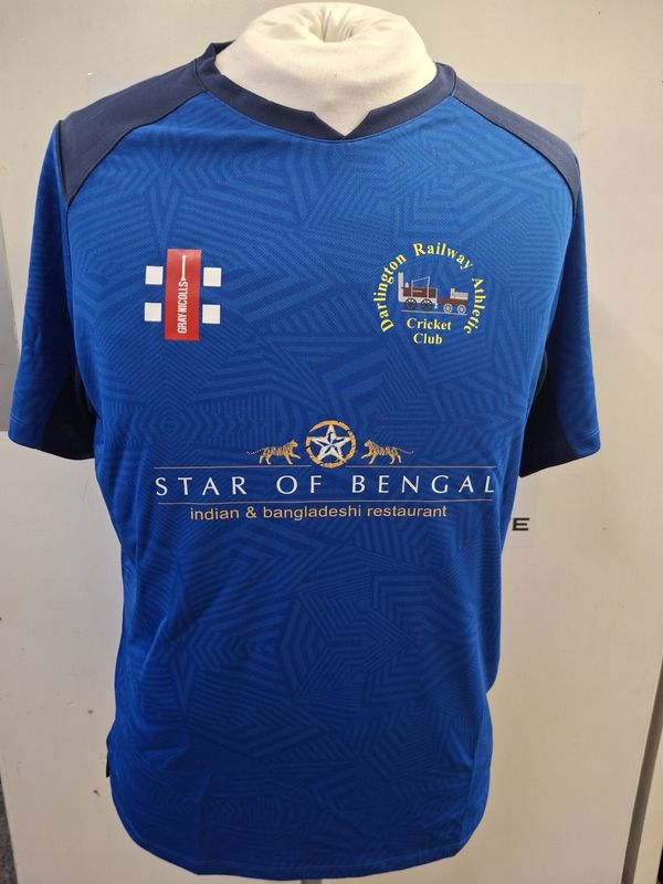 Darlington RA Junior Pro T20 Blue Short Sleeved Shirt