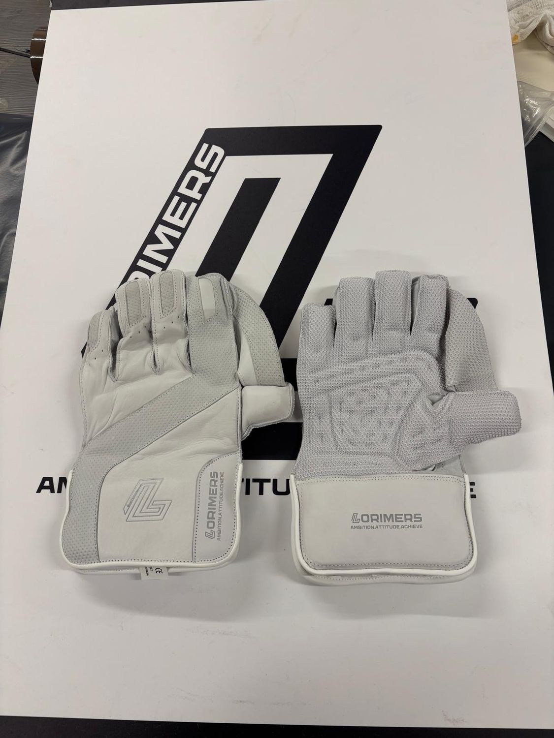 LORIMERS WHITE PRO PLAYERS V2 WICKET KEEPING GLOVES