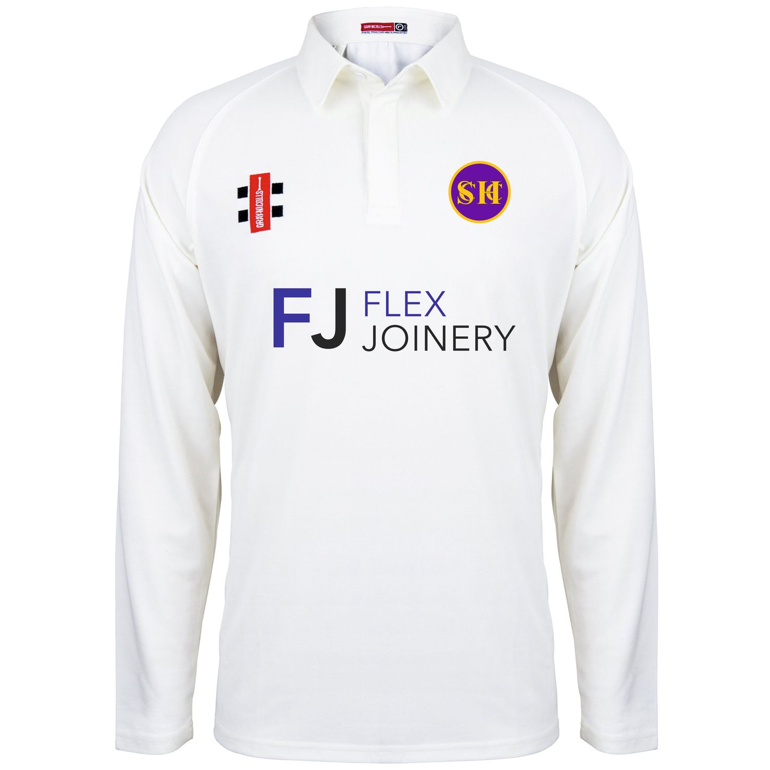 Seaham Harbour Matrix Long Sleeve Cricket Shirt Adult