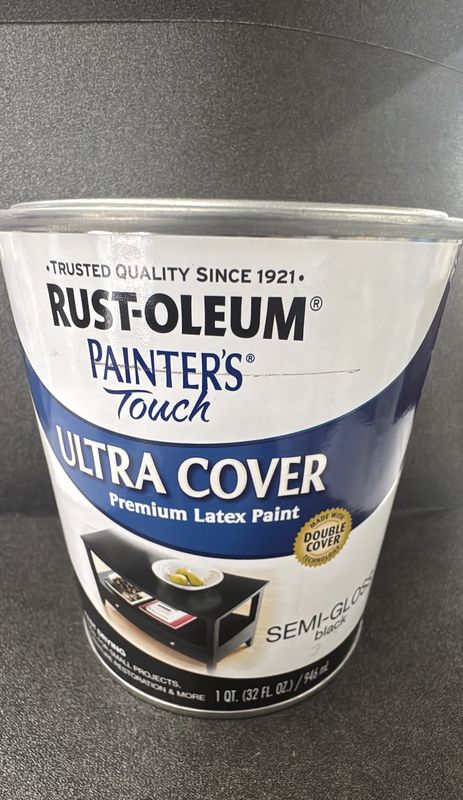 SEMI GLOSS BLACK ULTRA COVER PREMIUM LATEX PAINT RUST-OLEUM