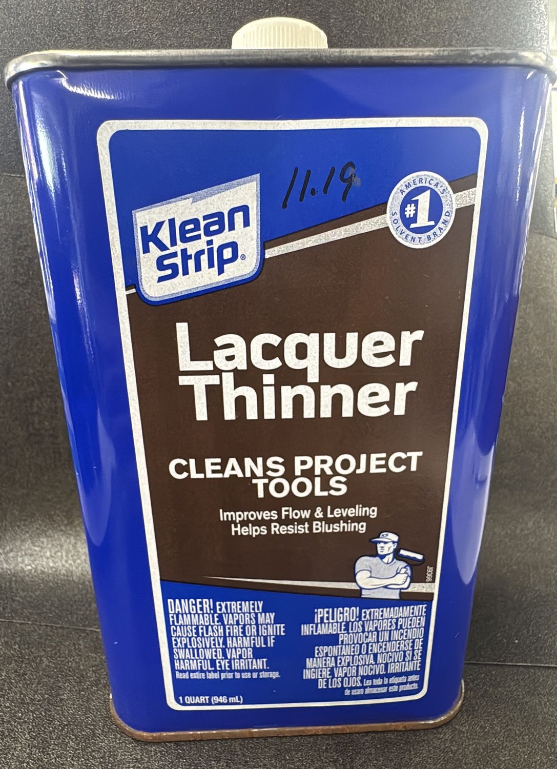 KLEAN STRIPS LACQUER THINNER CLEANS PROJECTS TOOLS