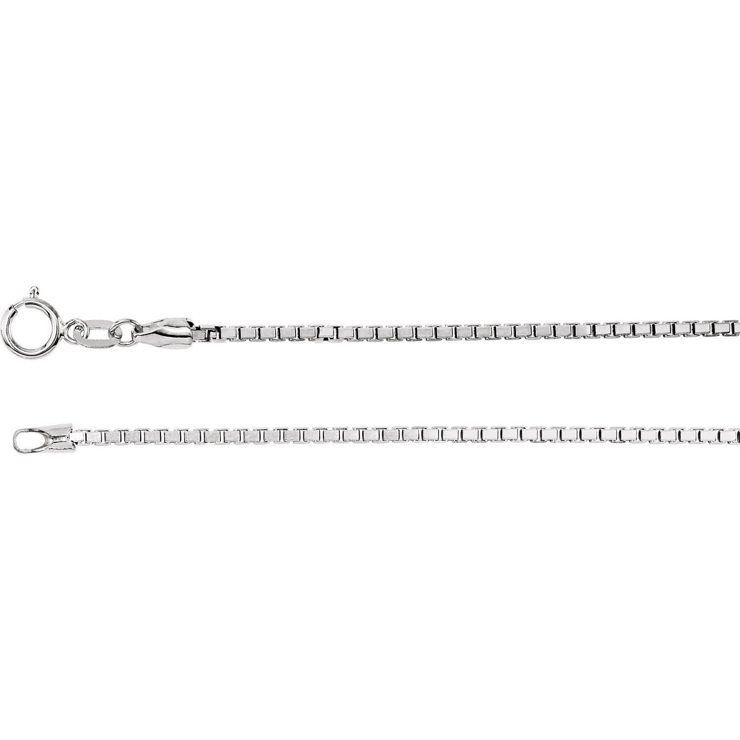 Sterling Silver 1.75mm Solid Box Chain 18&quot; Chain, Metal type: Sterling Silver