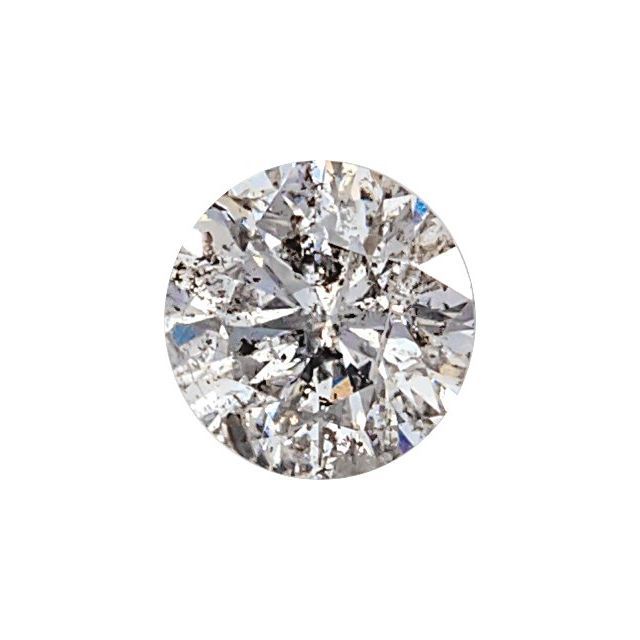 4 mm Round I3 Gray Salt &amp; Pepper Diamond