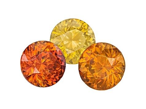 Sphalerite 7mm Round Set of 3 5.00ctw No treatment Origin spain