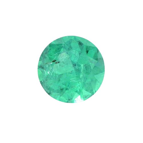 1.05 Ct. 6 mm Round Mixed Brilliant Emerald (O) Origin Brazil, Appraisal: 70.00