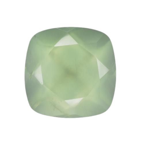 Cushion Cut Prehnite, 12.1 x 12 mm From South Africa
