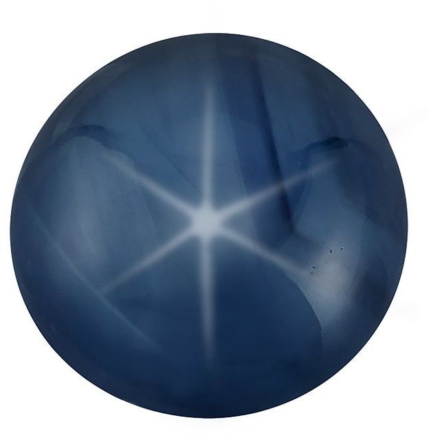 5 mm Round Cabochon AA Natural Blue Star Sapphire .80ct Untreated