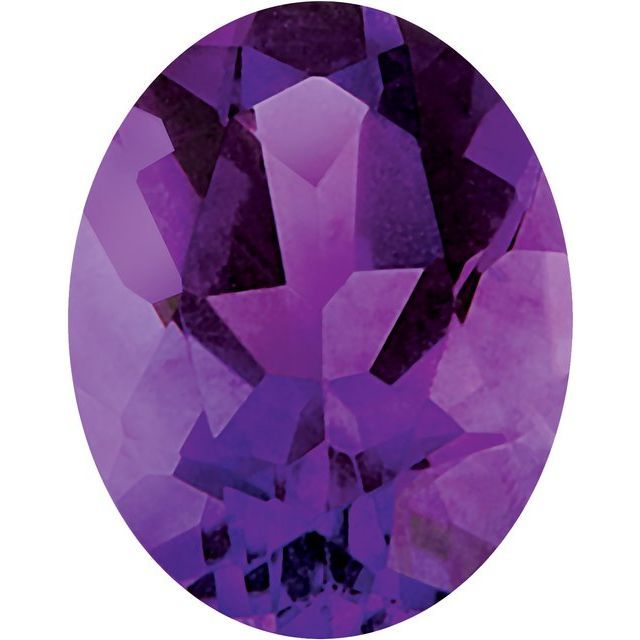 Amethyst 8x6mm Oval  1.20ct Heated Origin Brazil