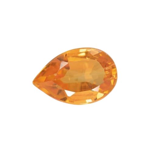0.75ct Natural Medium Orange Clinohumite, Pear Shape, SI
