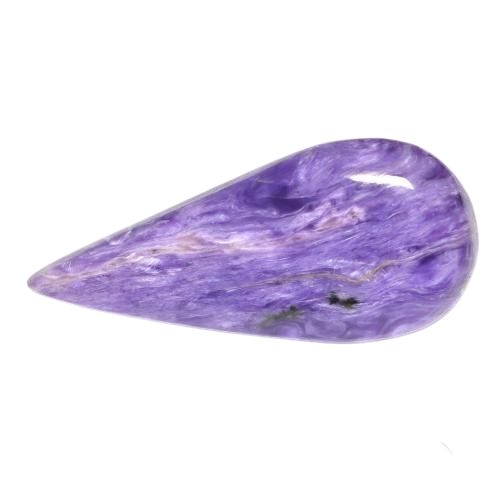12.05ct Natural Medium Violet Charoite, Pear Shape, Opaque