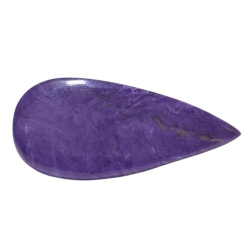 64.39ct Natural Deep Violet Charoite, Pear Shape, Opaque