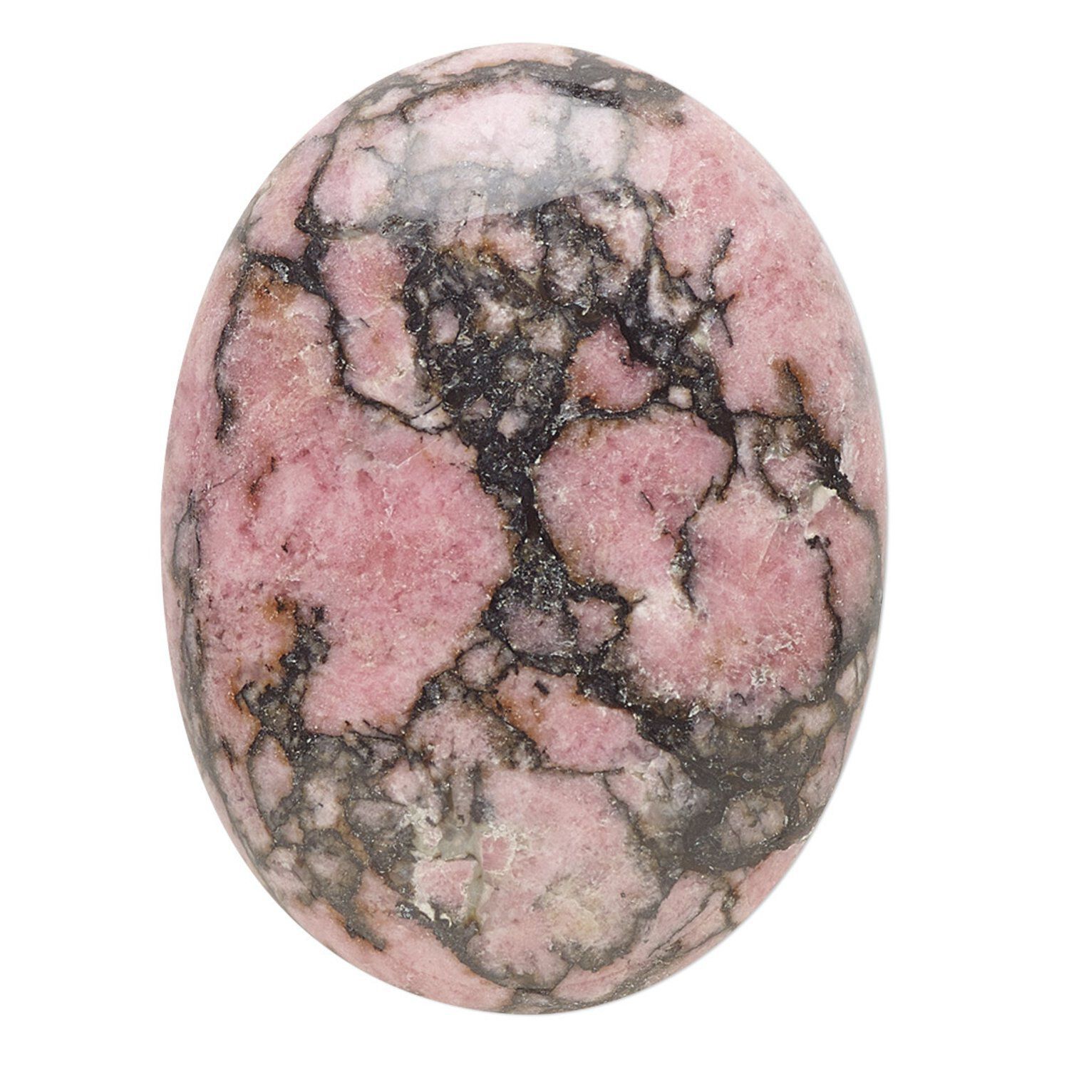 Rhodonite calibrated oval cab natural 40x30mm