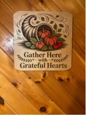 Gather Here with Grateful Hearts– Alcohol Ink Colored Birch Wooden Sign with Pumpkins & Apples Gather Here with Grateful Hearts– Alcohol Ink Colored Birch Wooden Sign with Pumpkins & Apples