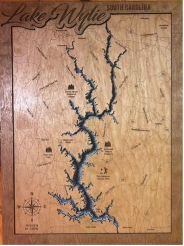 Lake Wylie Bathymetric Map Lake Wylie Bathymetric Map