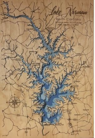 Lake Norman Bathymetric Map Lake Norman Bathymetric Map