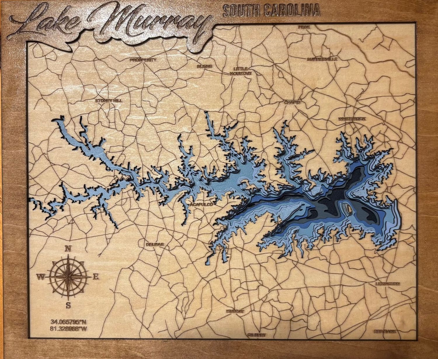 Lake Murray Bathymetric Map