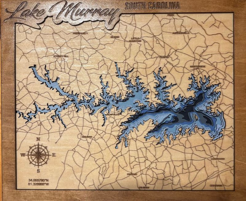 Lake Murray Bathymetric Map Lake Murray Bathymetric Map