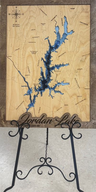 Jordan Lake Bathymetric Map Jordan Lake Bathymetric Map