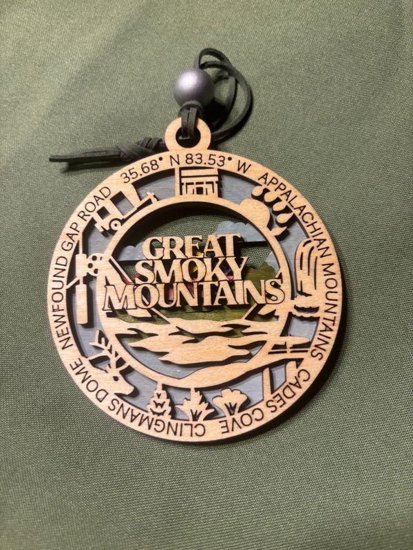 Great Smoky Mountains National Park Wood Ornament