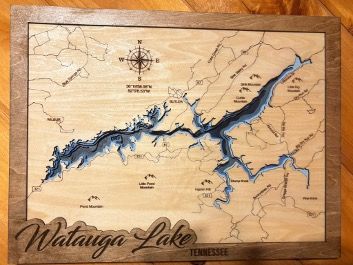Watauga Lake:  “Each contour tells the story of Watauga’s hidden coves.”