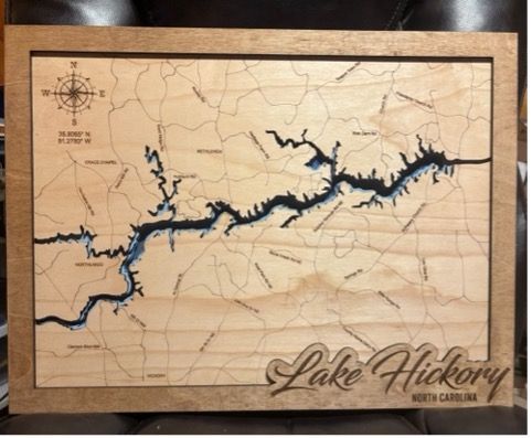 Layered Bathymetric Map of Lake Hickory, NC Layered Bathymetric Map of Lake Hickory, NC