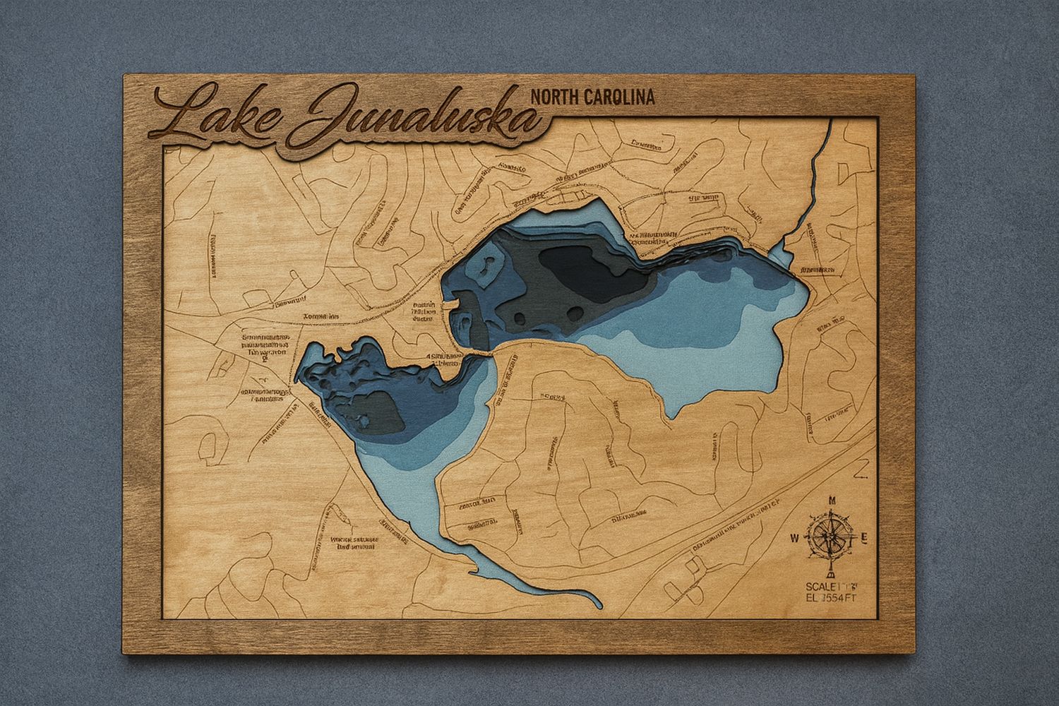 Lake Junaluska Bathymetric Map