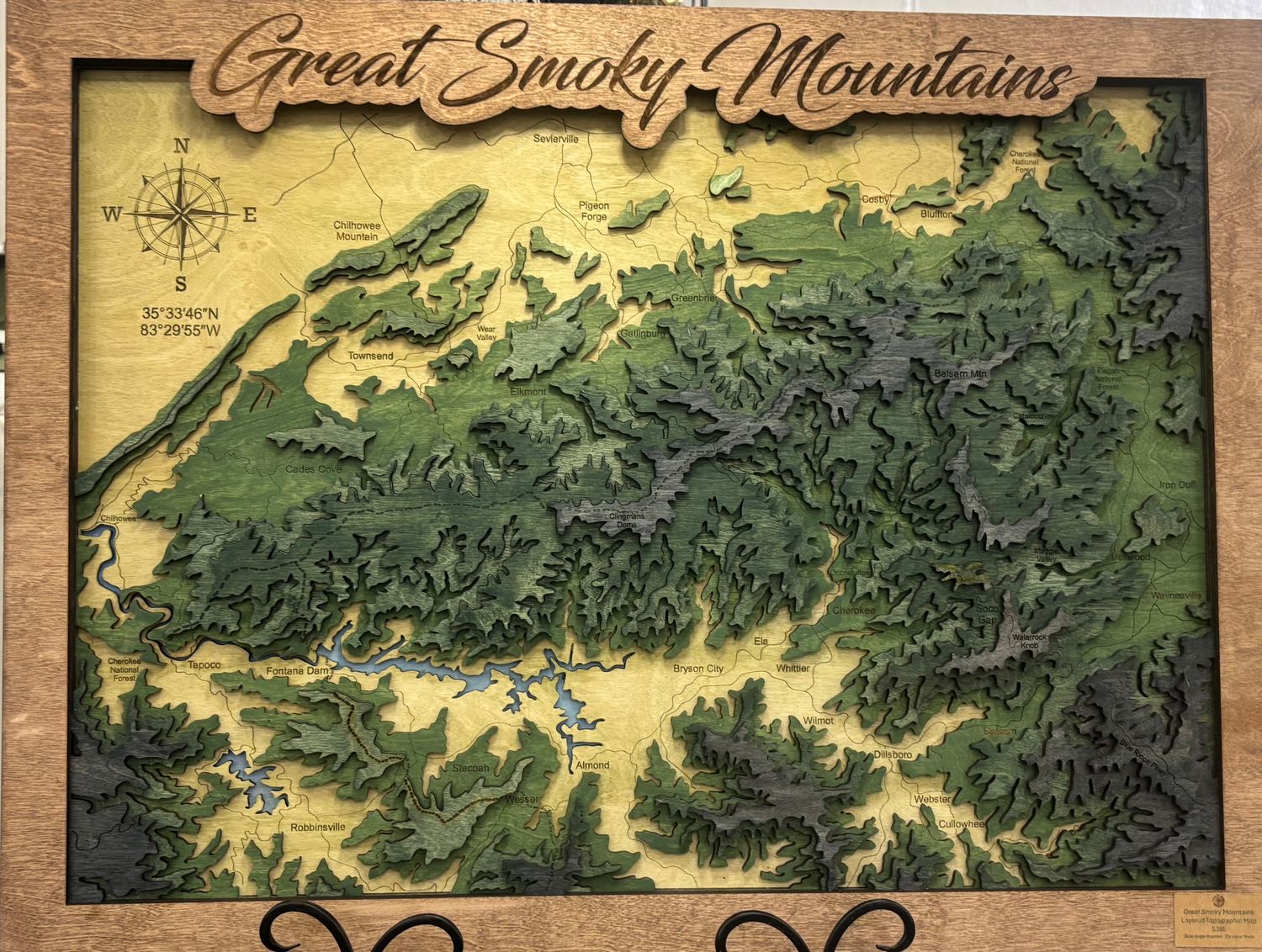 Great Smoky Mountains topographical map Great Smoky Mountains topographical map
