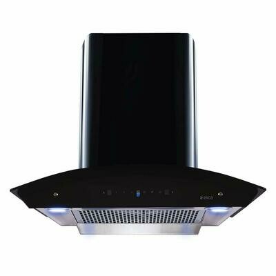 Elica 60 cm 1200 m3/hr Filterless Auto Clean Chimney with Free Installation Kit (WDFL HAC TOUCH 60 MS, Touch + Motion Sensor Control, Black)