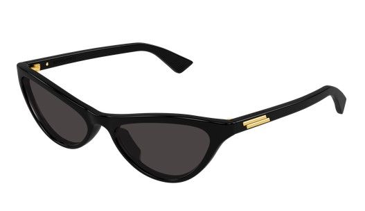 Occhiale da sole Bottega Veneta nero e oro