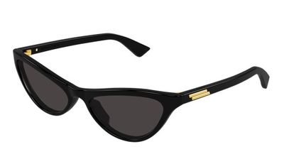 Occhiale da sole Bottega Veneta nero e oro