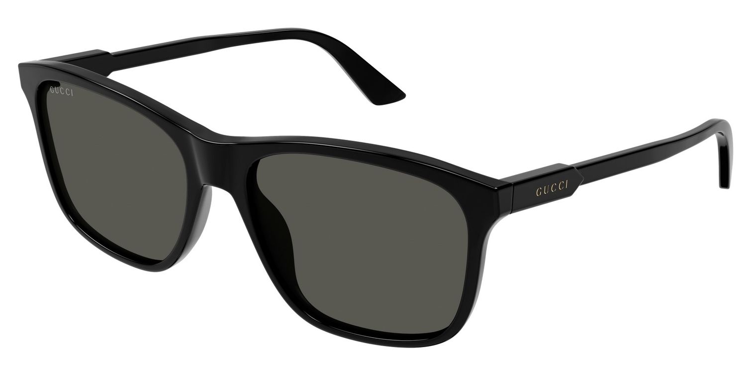 Occhiali da sole uomo Gucci nero forma quadrata - Linea institutional logo