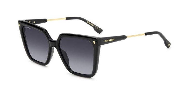 Occhiali da sole Dsquared nero e oro Occhiali da sole Dsquared nero e oro
