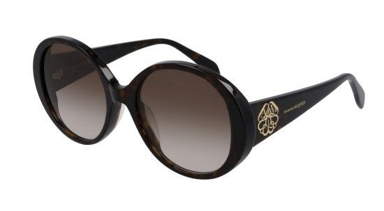 Occhiali da sole donna Alexander McQueen havana - FW20 Forma rotonda