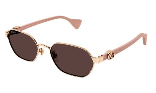 Occhiale da sole Gucci metallo rosa