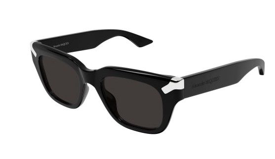 Occhiale da sole Alexander McQueen nero - S/S 24 Rettangolare