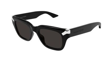Occhiale da sole Alexander McQueen nero - S/S 24 Rettangolare Occhiale da sole Alexander McQueen nero - S/S 24 Rettangolare