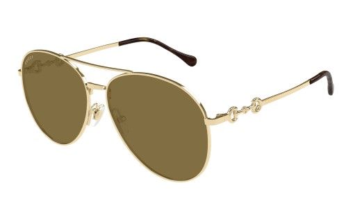 Occhiale da sole Gucci metallo oro