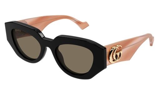 Occhiale da sole donna Gucci nero e rosa -  Linea Emblem
